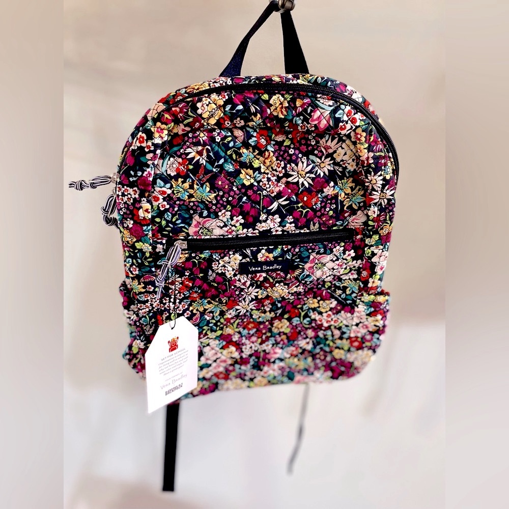 Vera Bradley Itsy Ditsy Backpack ✨ Quilted Cotton | ladybugs floral adjustable